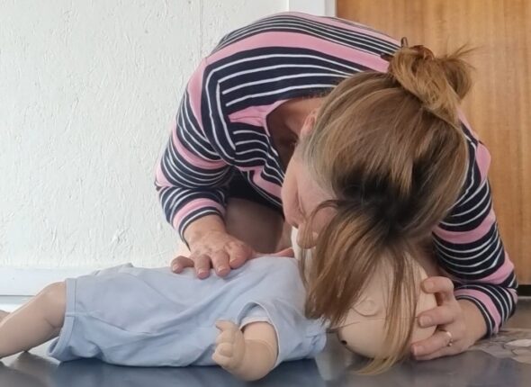 CPR infant check breathing