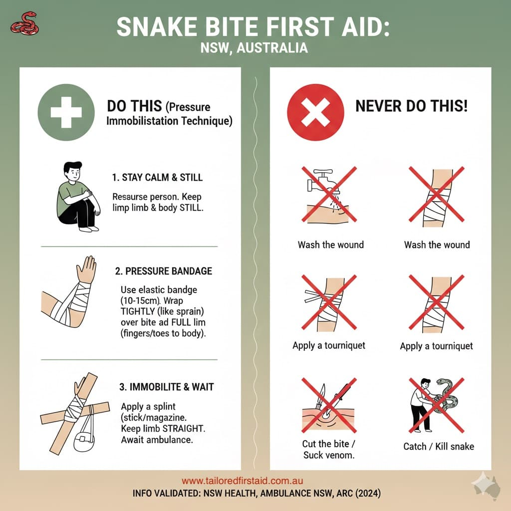 Snake Bite First Aid Guide NSW